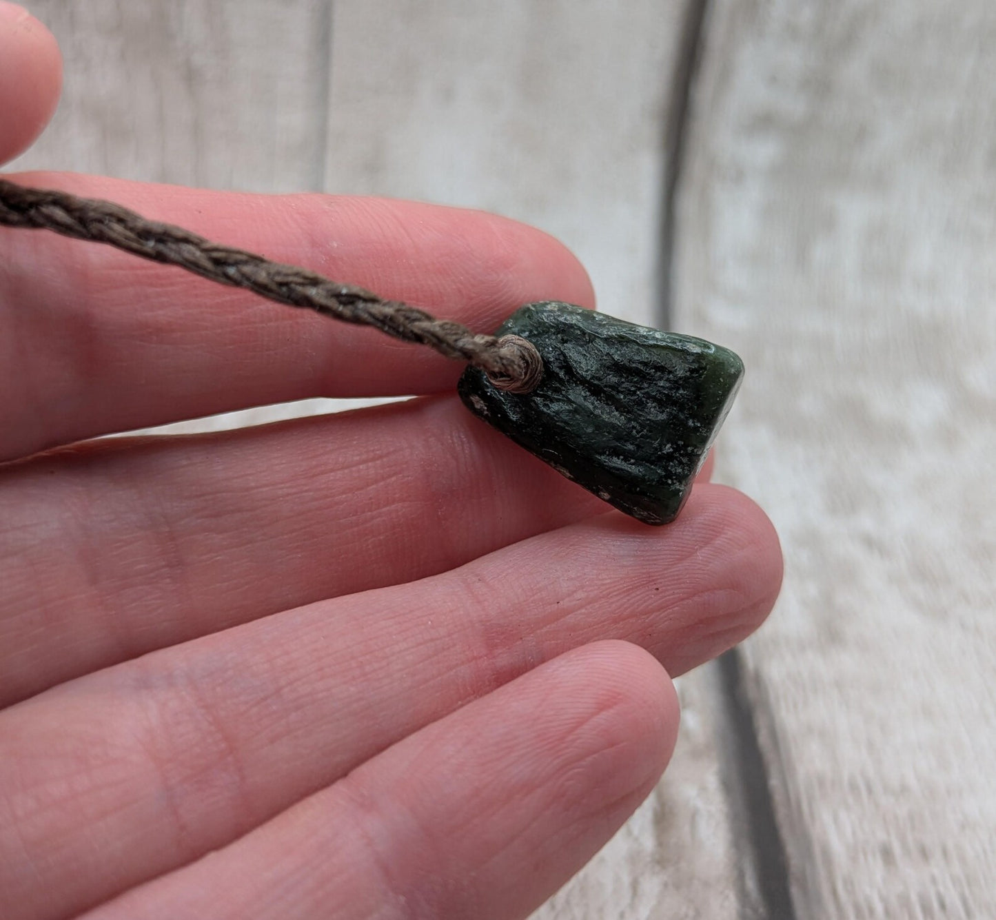 New Zealand Pounamu Greenstone jade adjustable Bracelet.