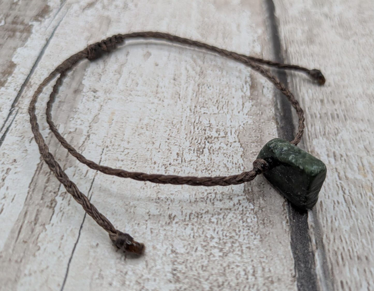New Zealand Pounamu Greenstone jade adjustable Bracelet.