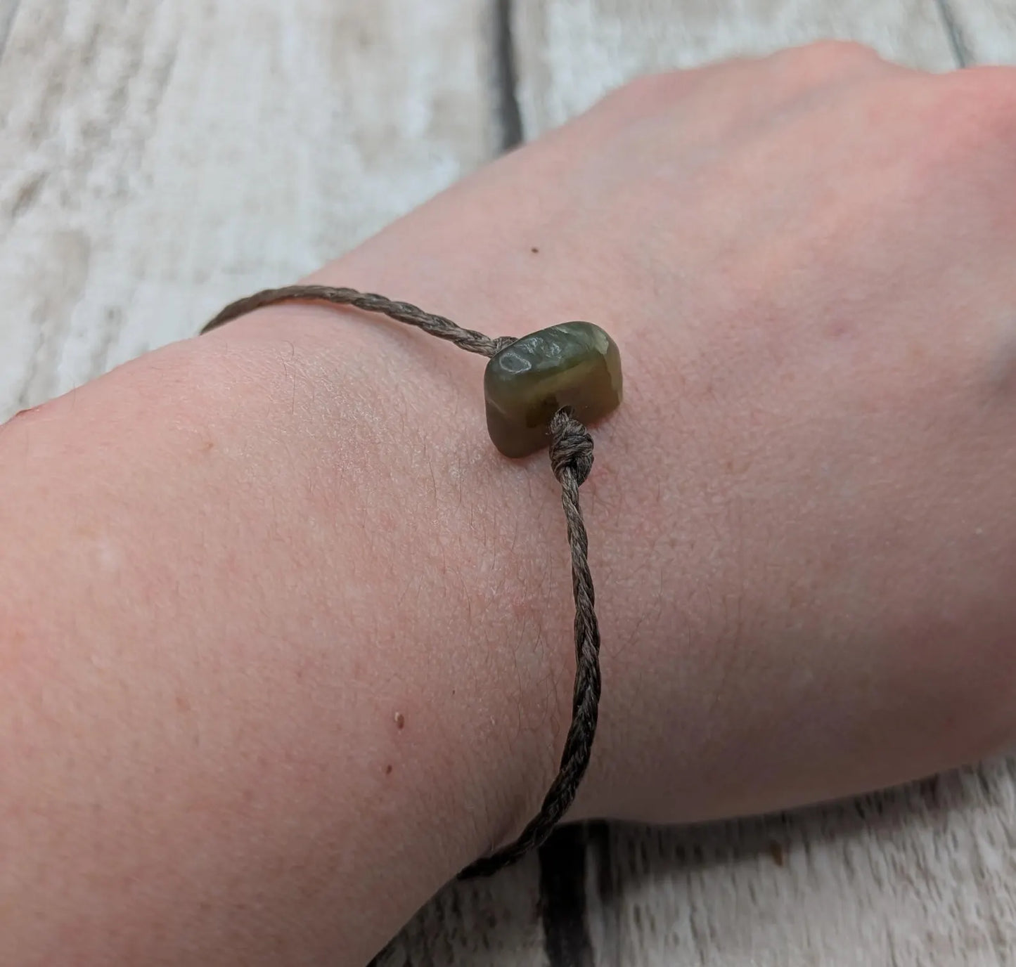 New Zealand Pounamu greenstone jade adjustable bracelet