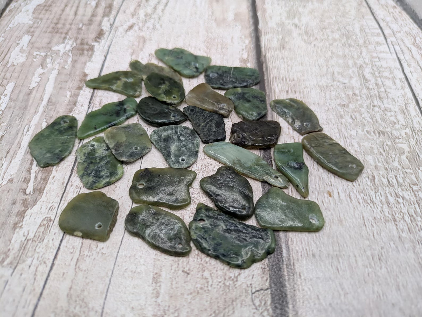 New Zealand Pounamu jade full set elder furthark rune set.