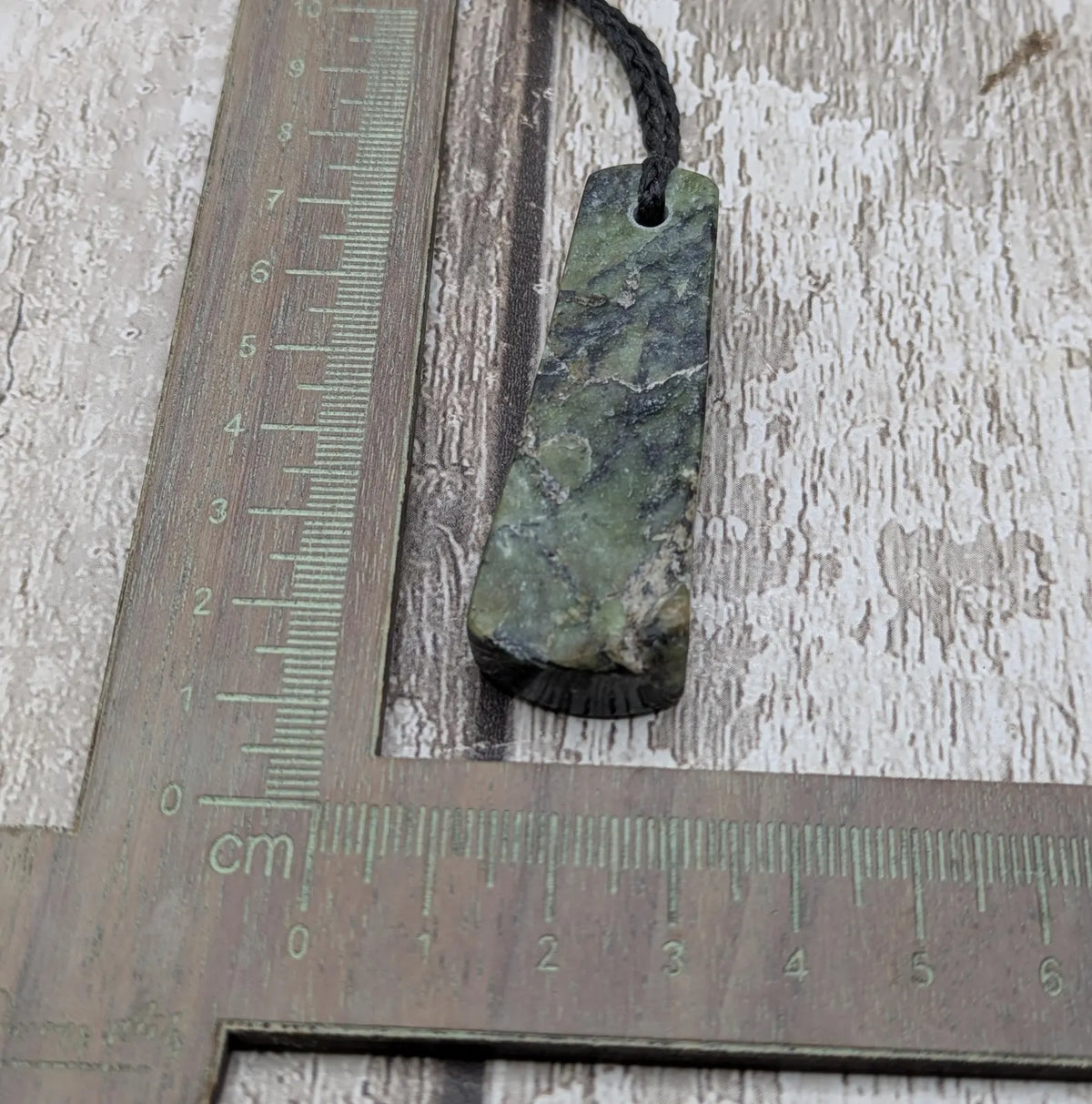 New Zealand Haast pass Douglas creek serpentine raw front pendant.