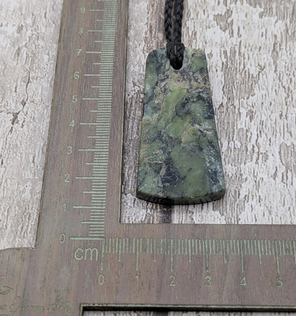 New Zealand Haast pass Douglas creek serpentine trapezium pendant.