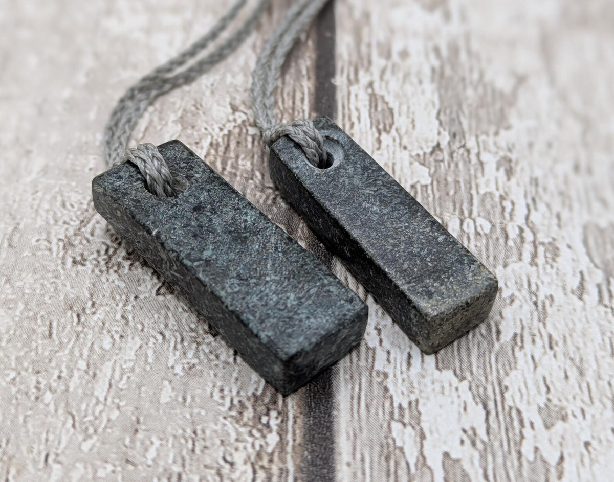 One preselli bluestone offcut simple pendant.