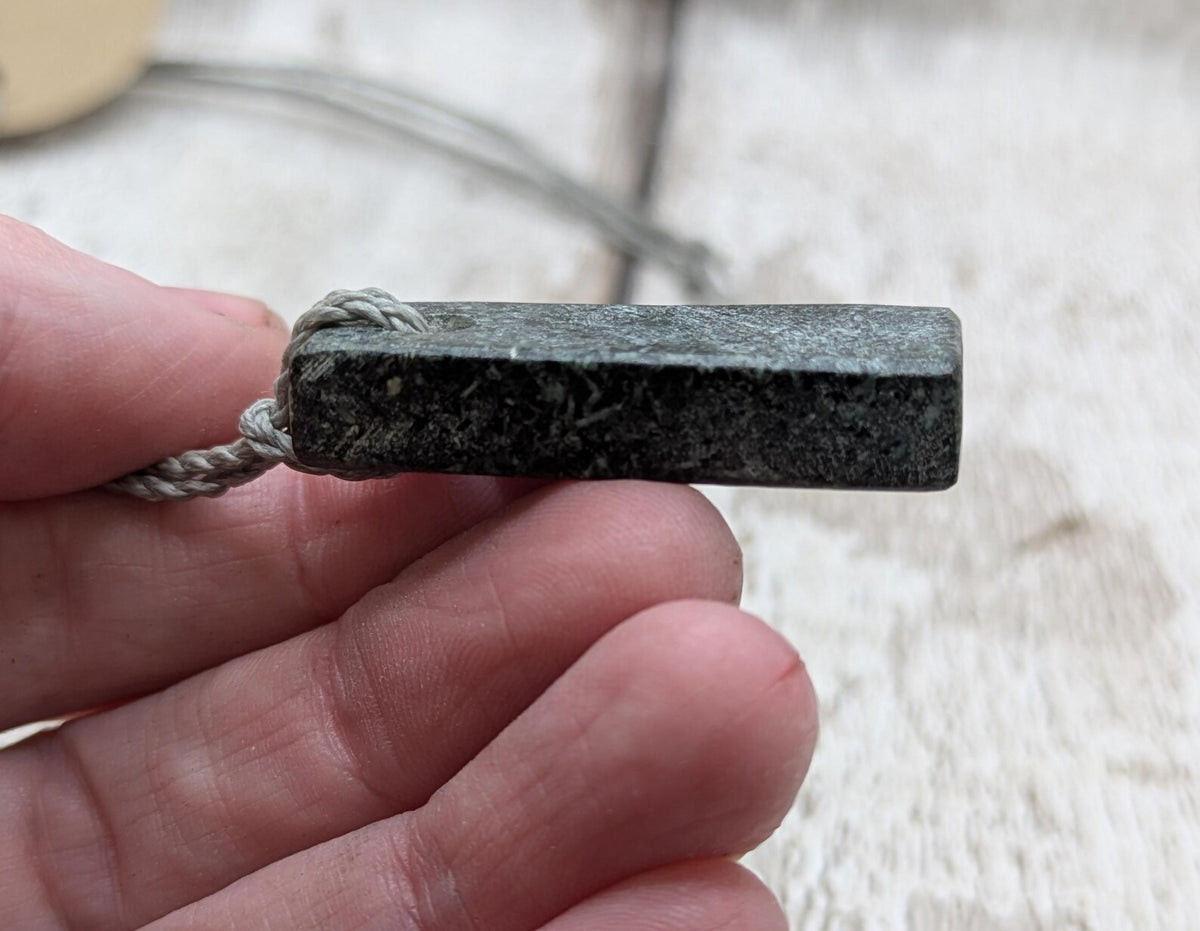 One preselli bluestone offcut simple pendant.