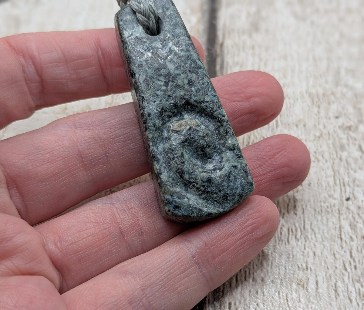 Preseli bluestone koru roimata teardrop pendant.