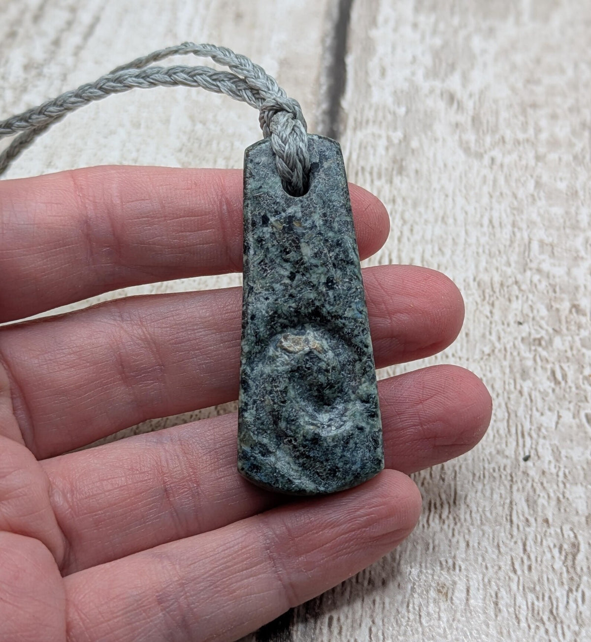 Preseli bluestone koru roimata teardrop pendant.