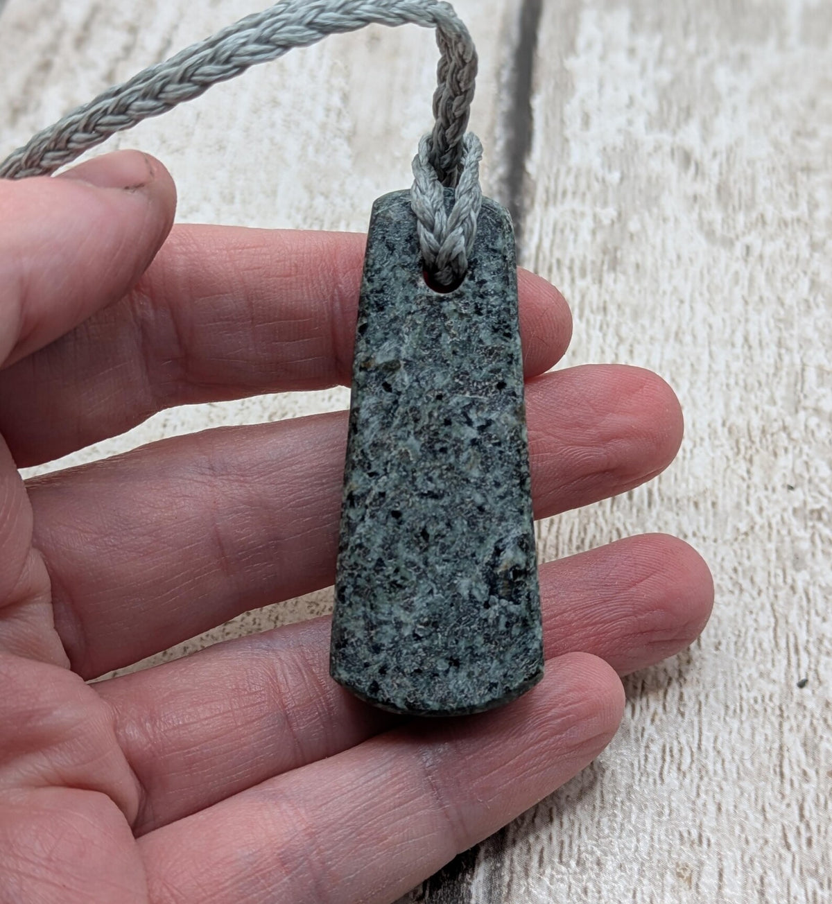 Preseli bluestone koru roimata teardrop pendant.