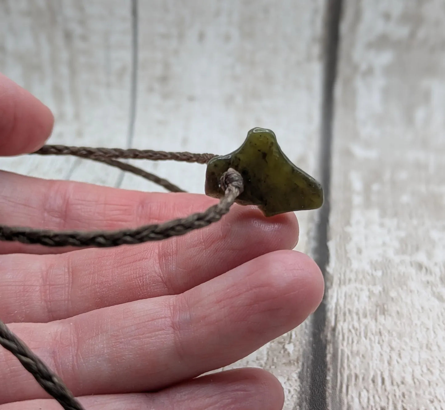 New Zealand tumble polish nephrite jade adjustable unisex bracelet.