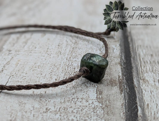 New Zealand Pounamu Greenstone jade adjustable bracelet