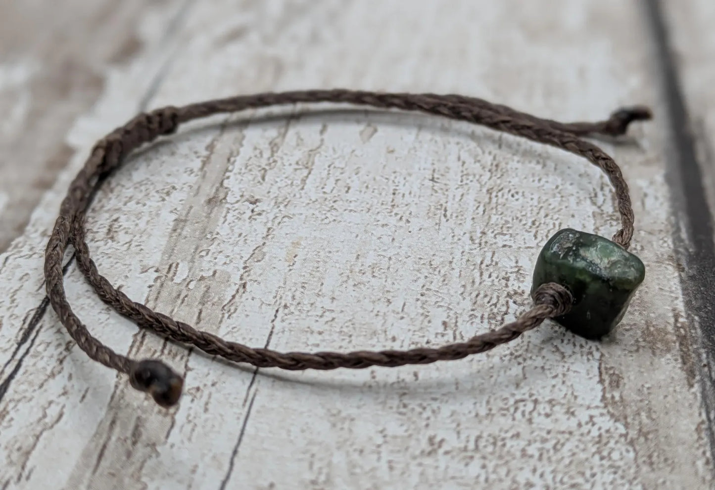 New Zealand Pounamu Greenstone jade adjustable bracelet