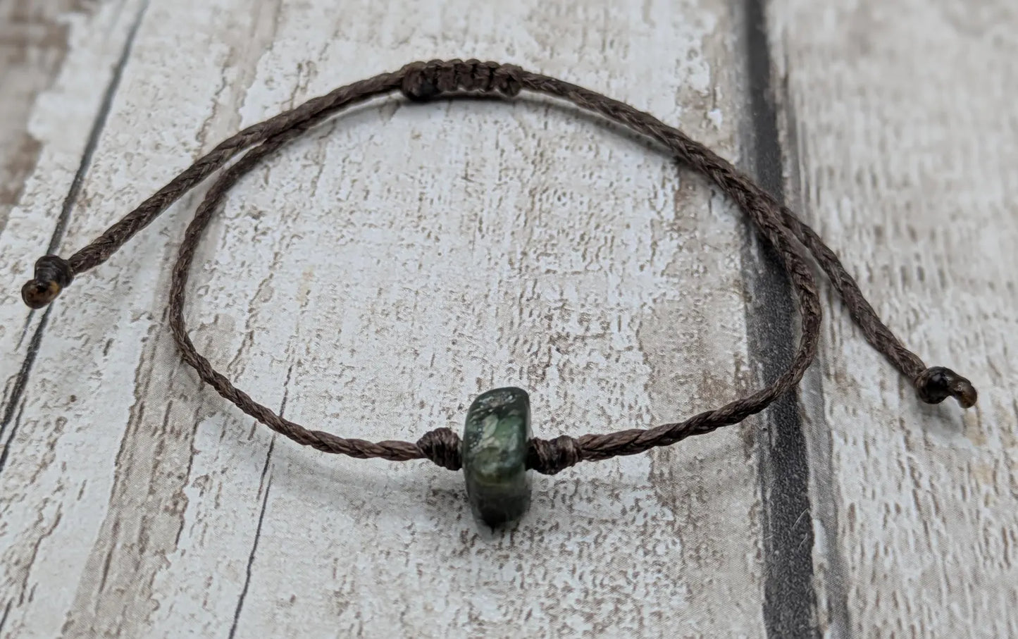 New Zealand Pounamu Greenstone jade adjustable bracelet