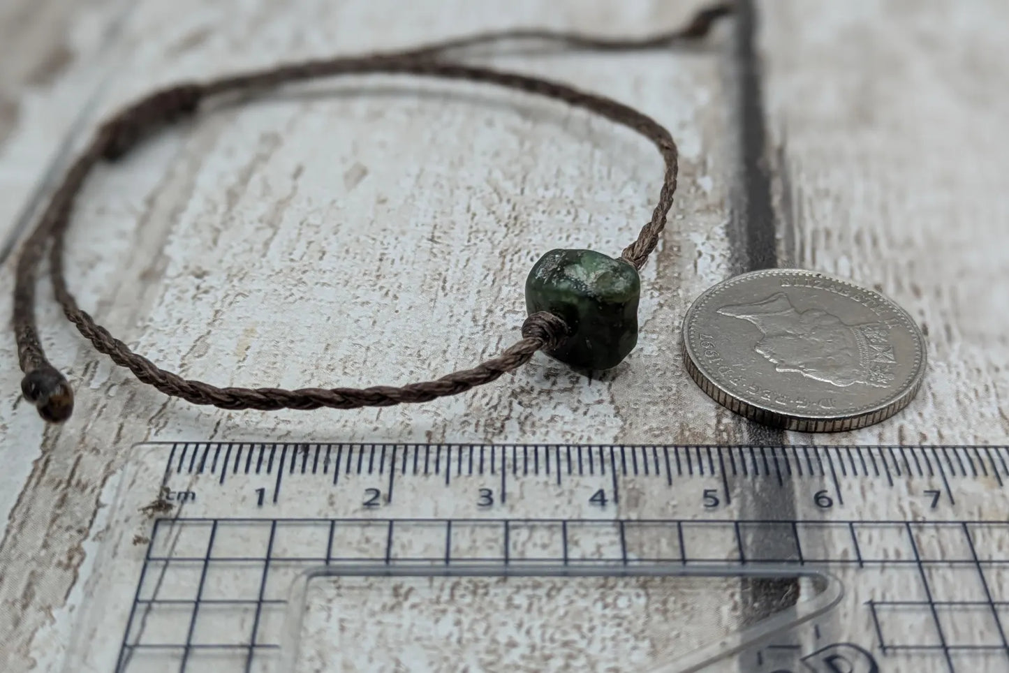 New Zealand Pounamu Greenstone jade adjustable bracelet