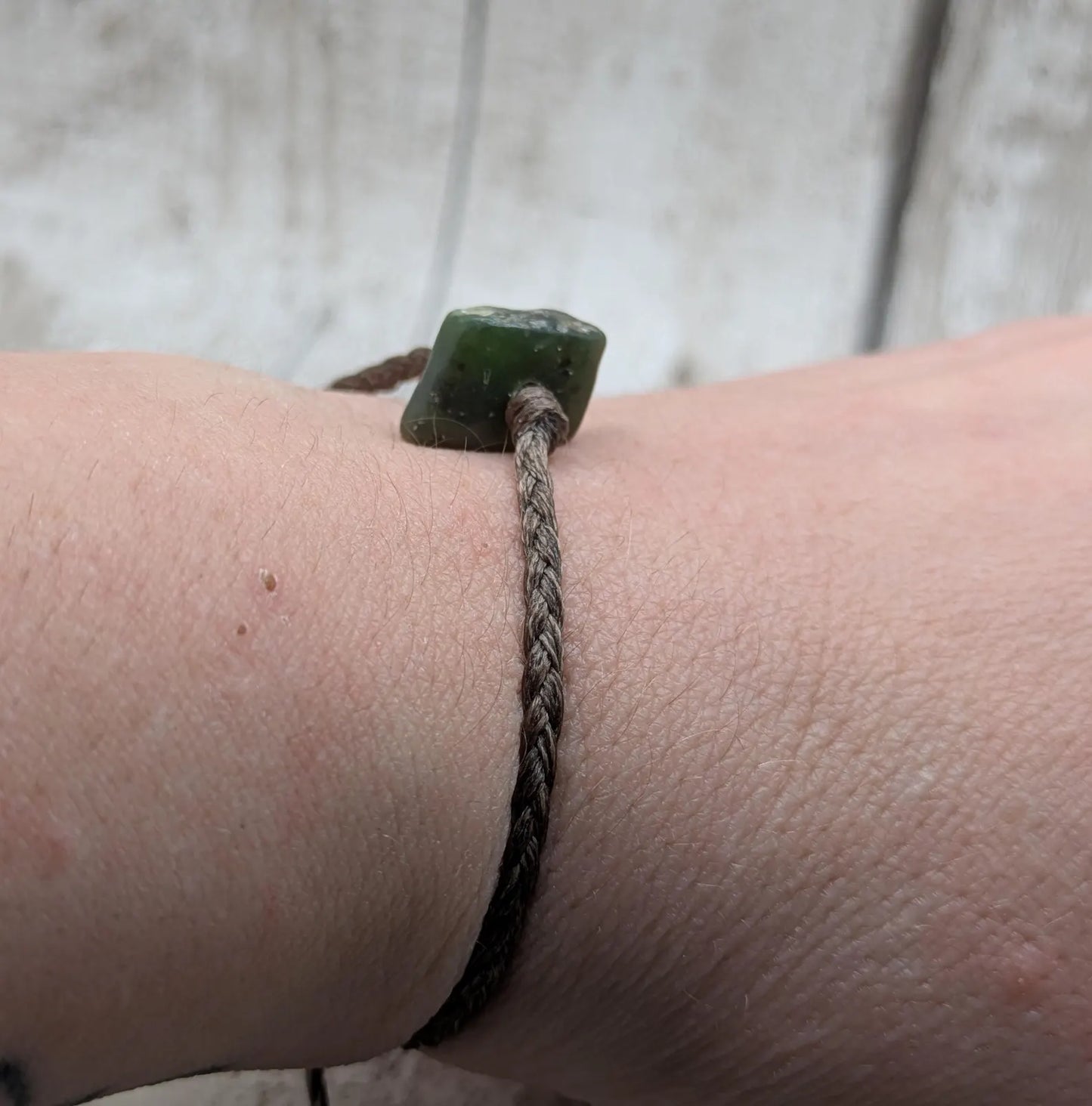 New Zealand Pounamu Greenstone jade adjustable bracelet