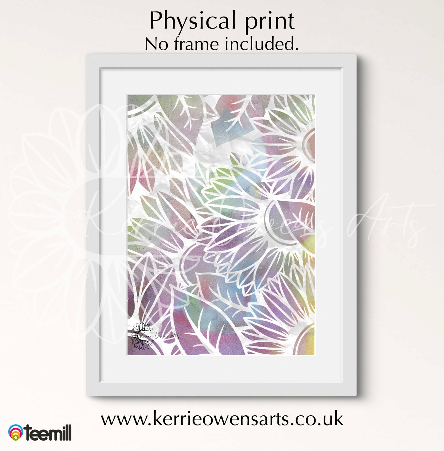 Pastel Spray paint texture poster print.