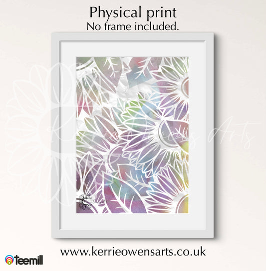 Pastel Spray paint texture poster print.