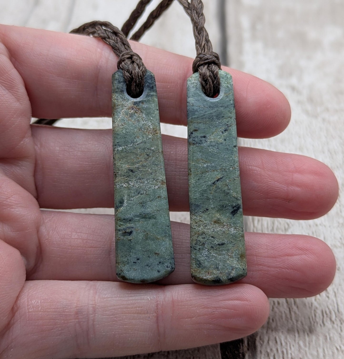 One Raw back Pounamu Jade Pendant – Natural New Zealand Greenstone Offcut, Polished Sides, Affordable Spiritual and cultural Jewellery.