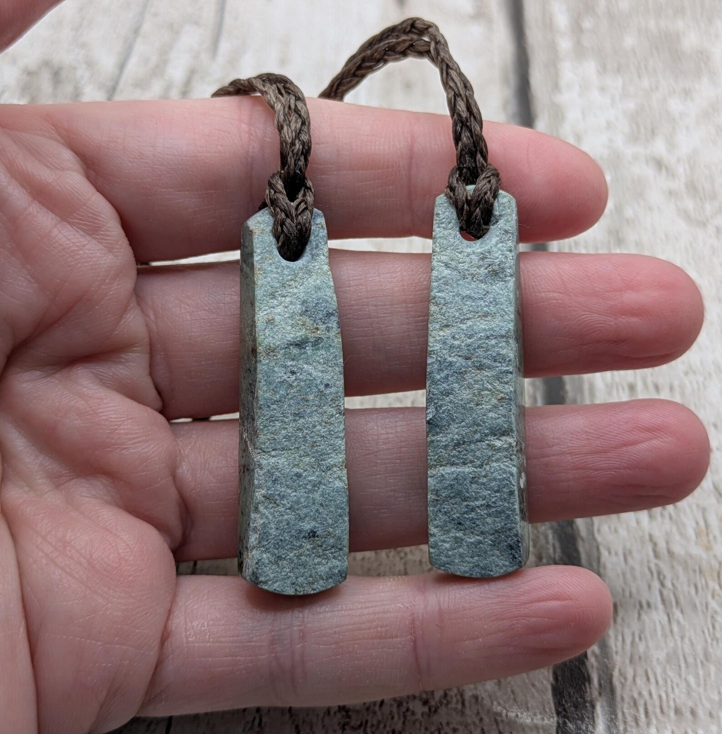 One Raw back Pounamu Jade Pendant – Natural New Zealand Greenstone Offcut, Polished Sides, Affordable Spiritual and cultural Jewellery.