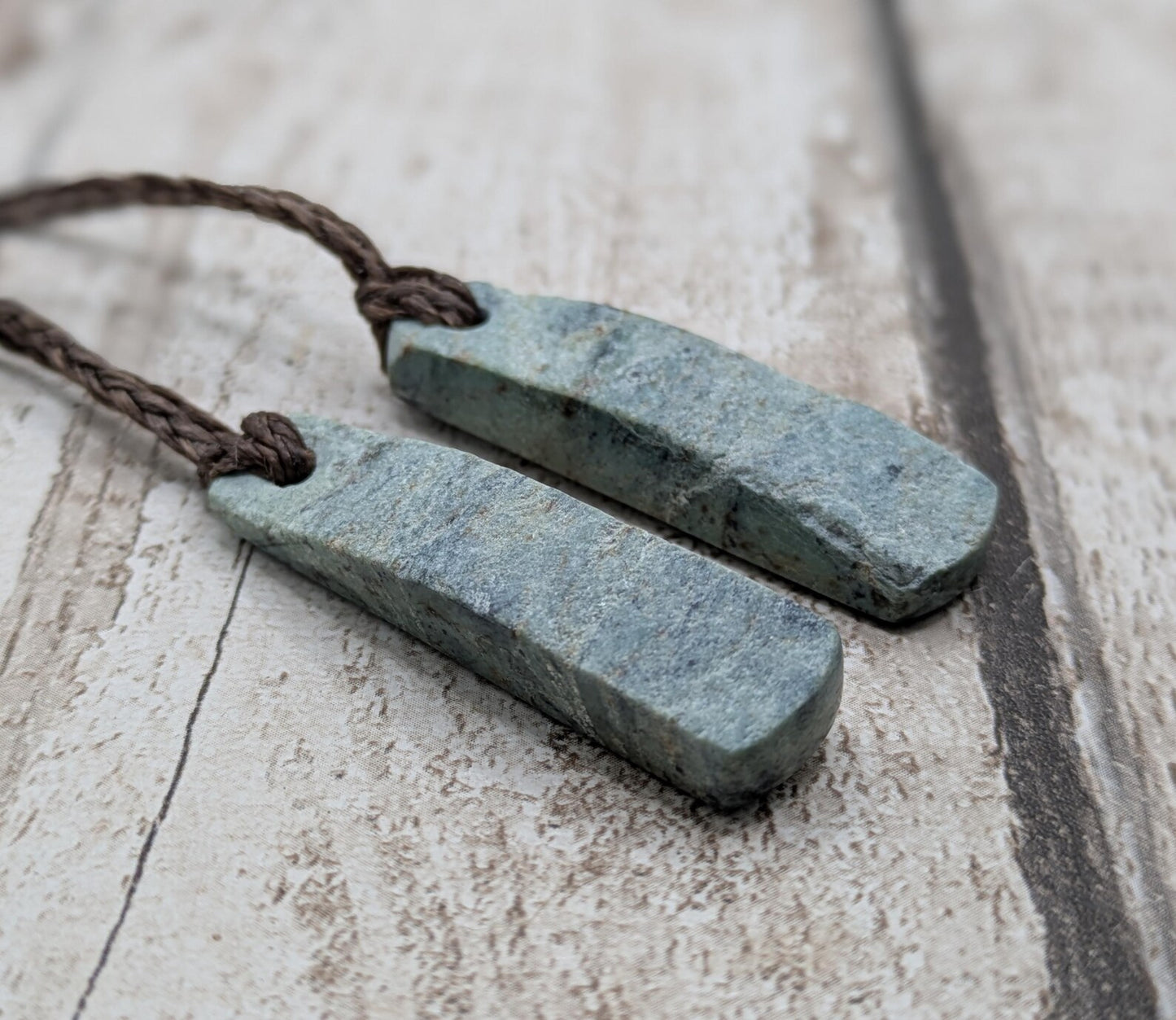 One Raw back Pounamu Jade Pendant – Natural New Zealand Greenstone Offcut, Polished Sides, Affordable Spiritual and cultural Jewellery.