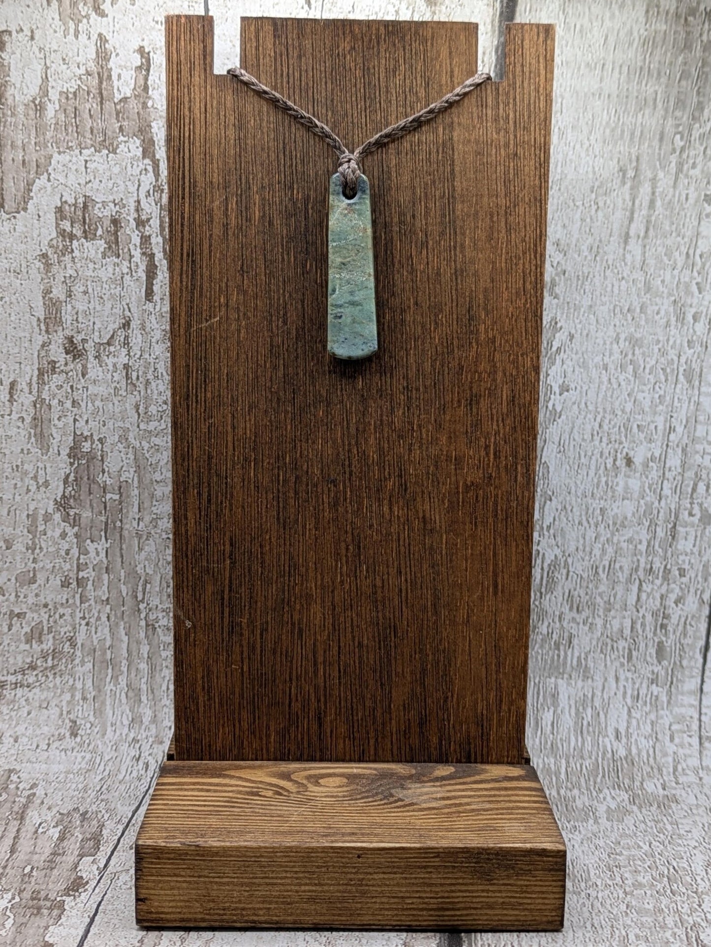 One Raw back Pounamu Jade Pendant – Natural New Zealand Greenstone Offcut, Polished Sides, Affordable Spiritual and cultural Jewellery.