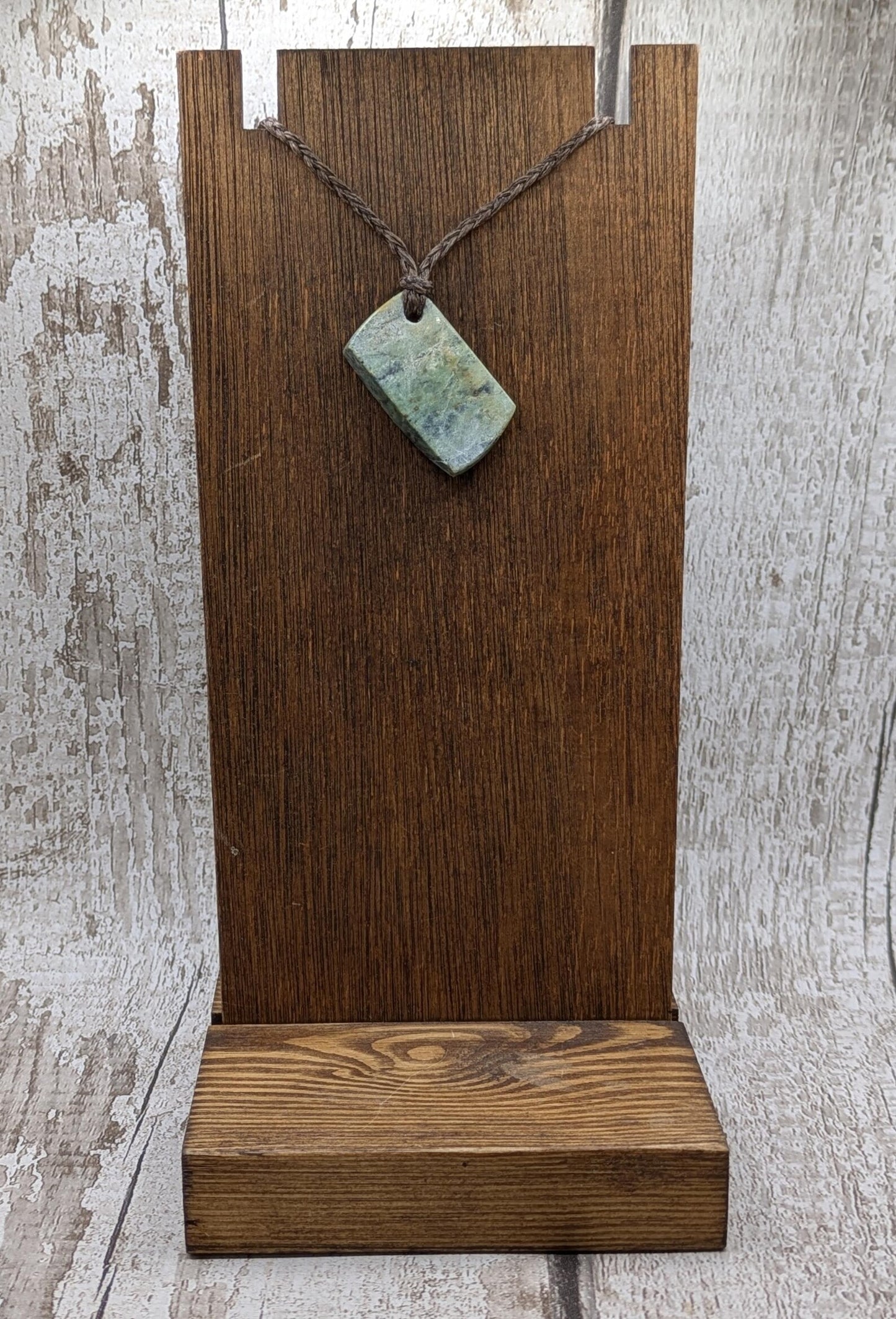 Raw back Pounamu Jade Pendant – Natural New Zealand Greenstone Offcut, Polished Sides, Affordable Spiritual and cultural Jewellery.