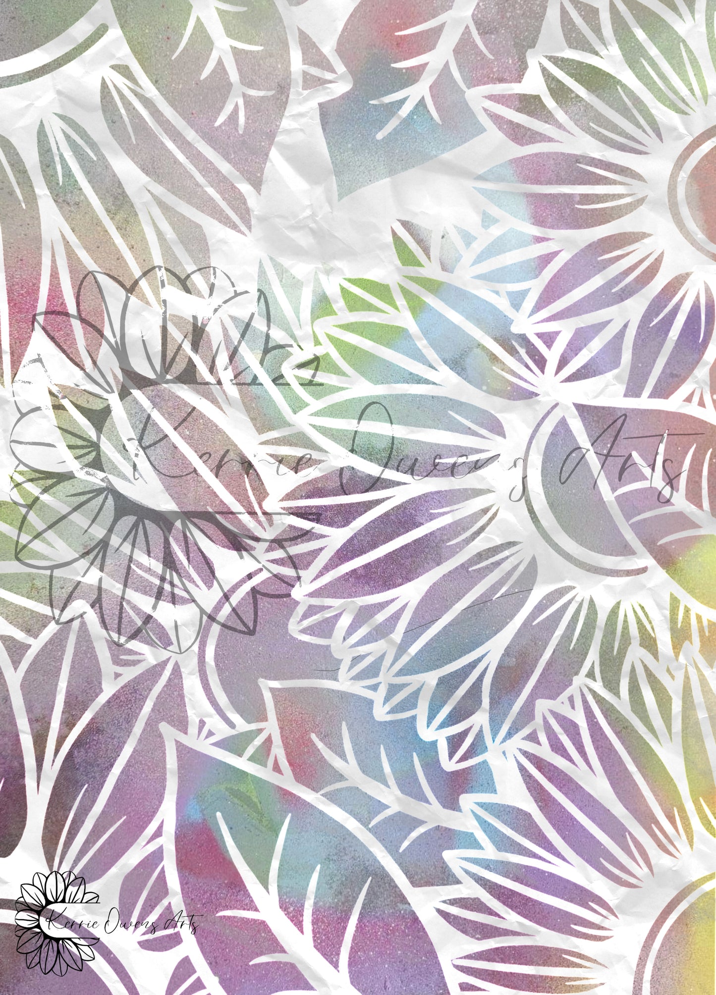Pastel Spray paint texture poster print.
