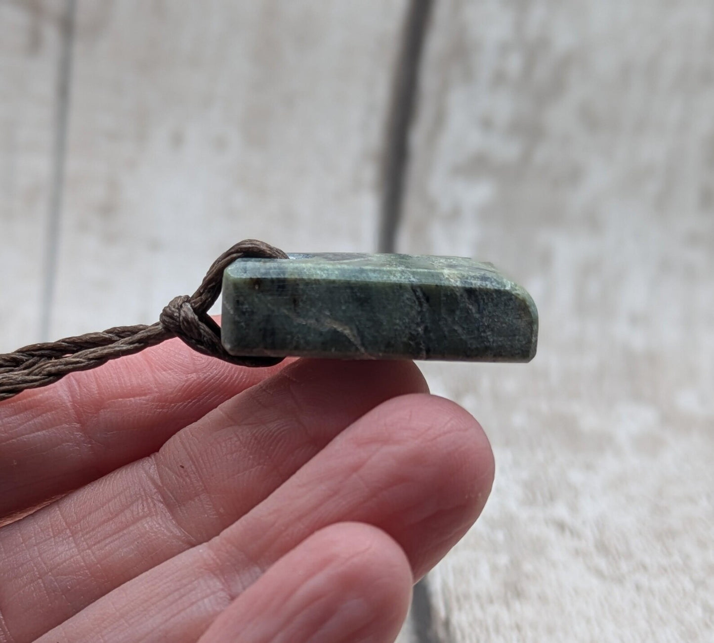 NZ Pounamu Nephrite Jade Pendant hei toki adze – Greenstone Rectangular Necklace, Māori cultural Tonga - spiritual jewellery.