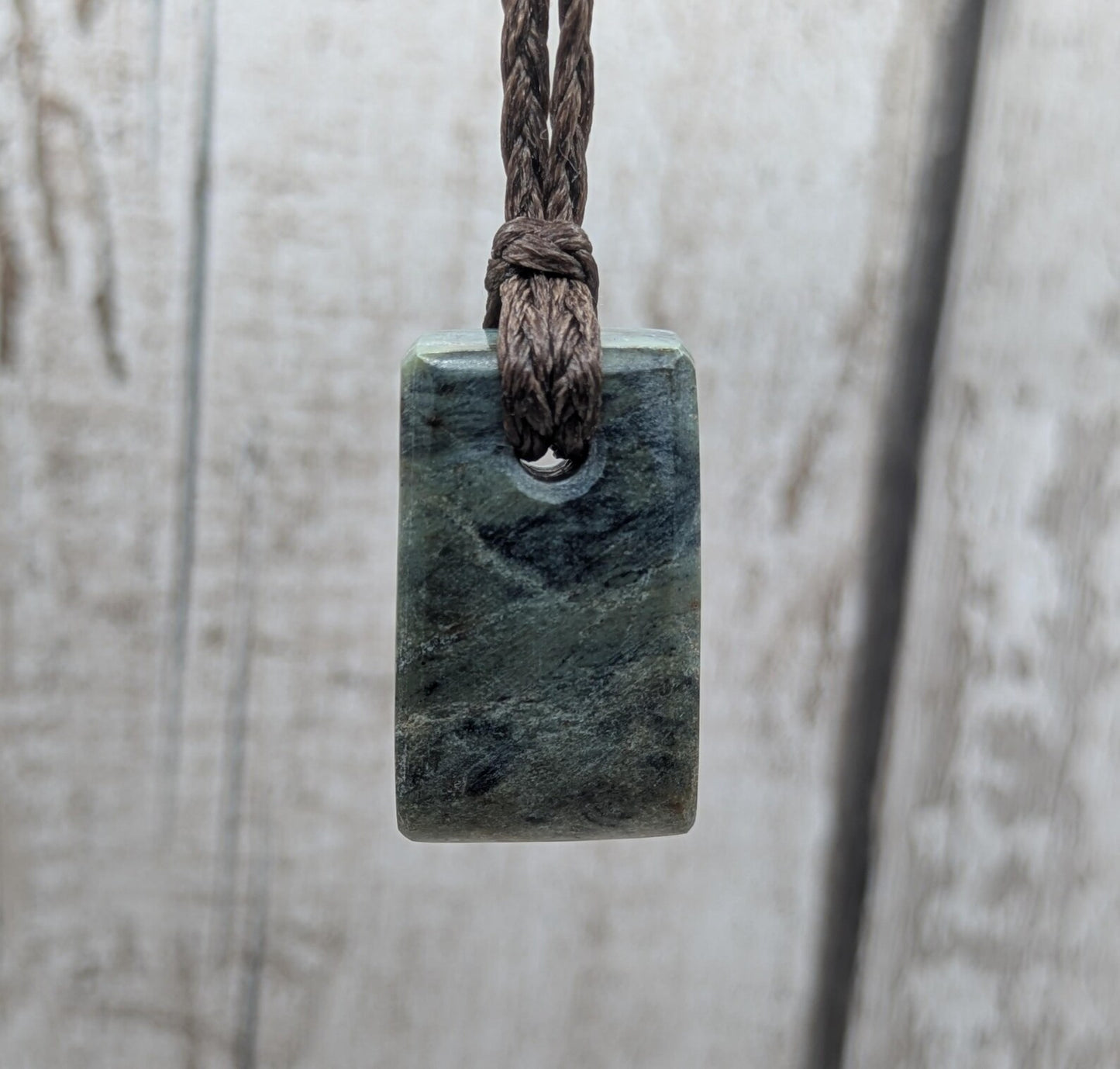 NZ Pounamu Nephrite Jade Pendant hei toki adze – Greenstone Rectangular Necklace, Māori cultural Tonga - spiritual jewellery.
