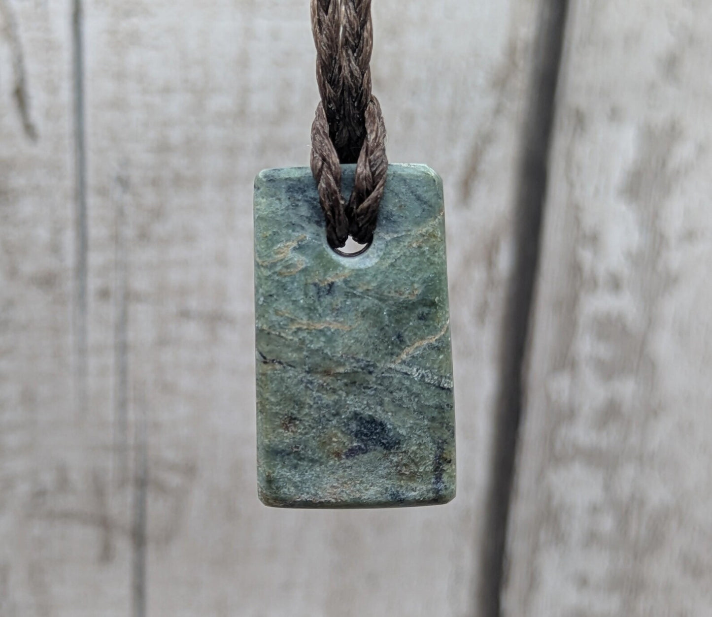 NZ Pounamu Nephrite Jade Pendant hei toki adze – Greenstone Rectangular Necklace, Māori cultural Tonga - spiritual jewellery.
