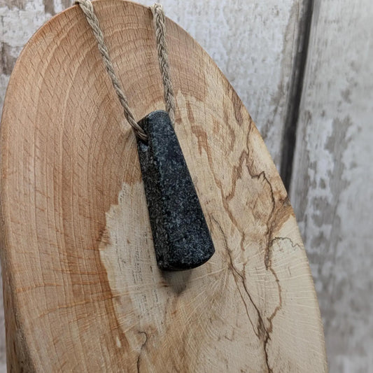 Natural Welsh Preseli Bluestone Pendant | hand carved Roimata Tear Drop Stone Necklace | ancient Celtic & Druidic Energy.