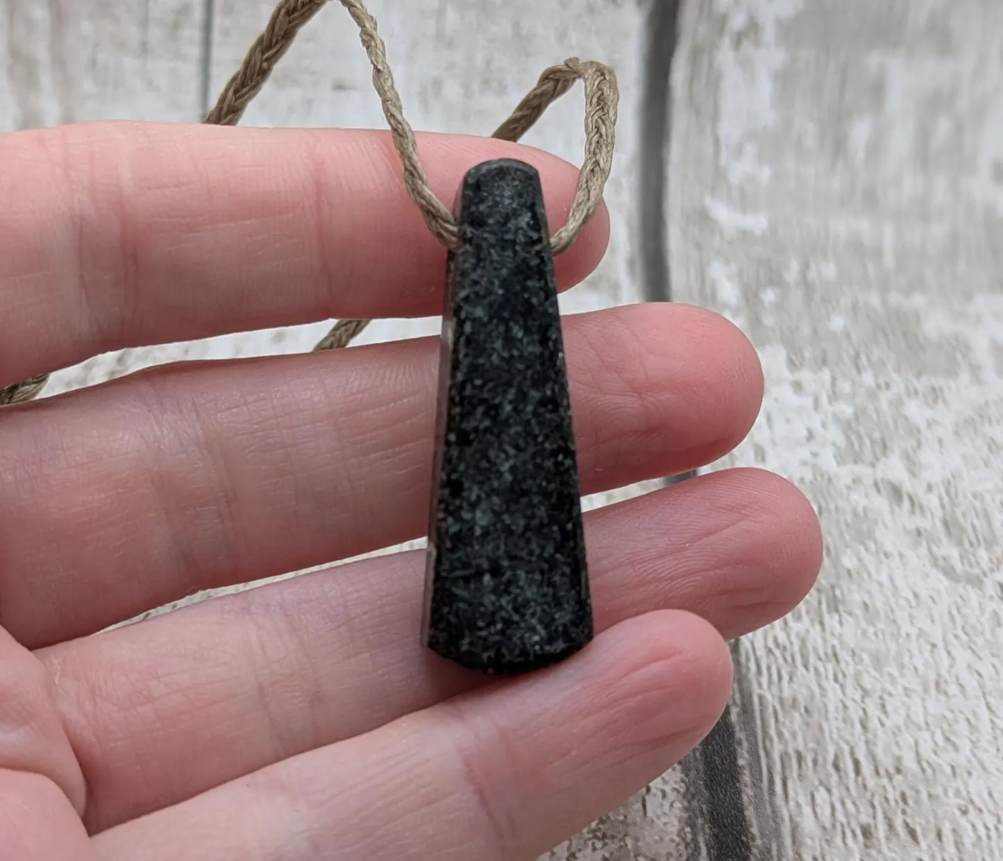 Natural Welsh Preseli Bluestone Pendant | hand carved Roimata Tear Drop Stone Necklace | ancient Celtic & Druidic Energy.