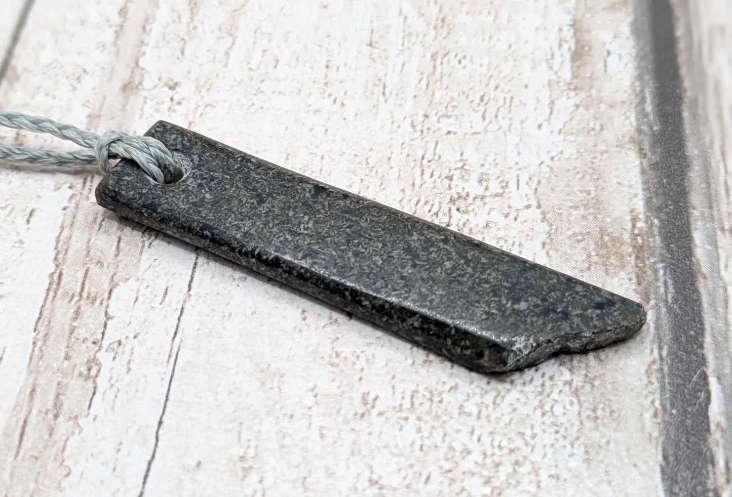 Preseli Bluestone Rectangle Pendant with Natural Edge – Stonehenge Stone Jewellery, Ancient Welsh Crystal Necklace, Spiritual Gift.