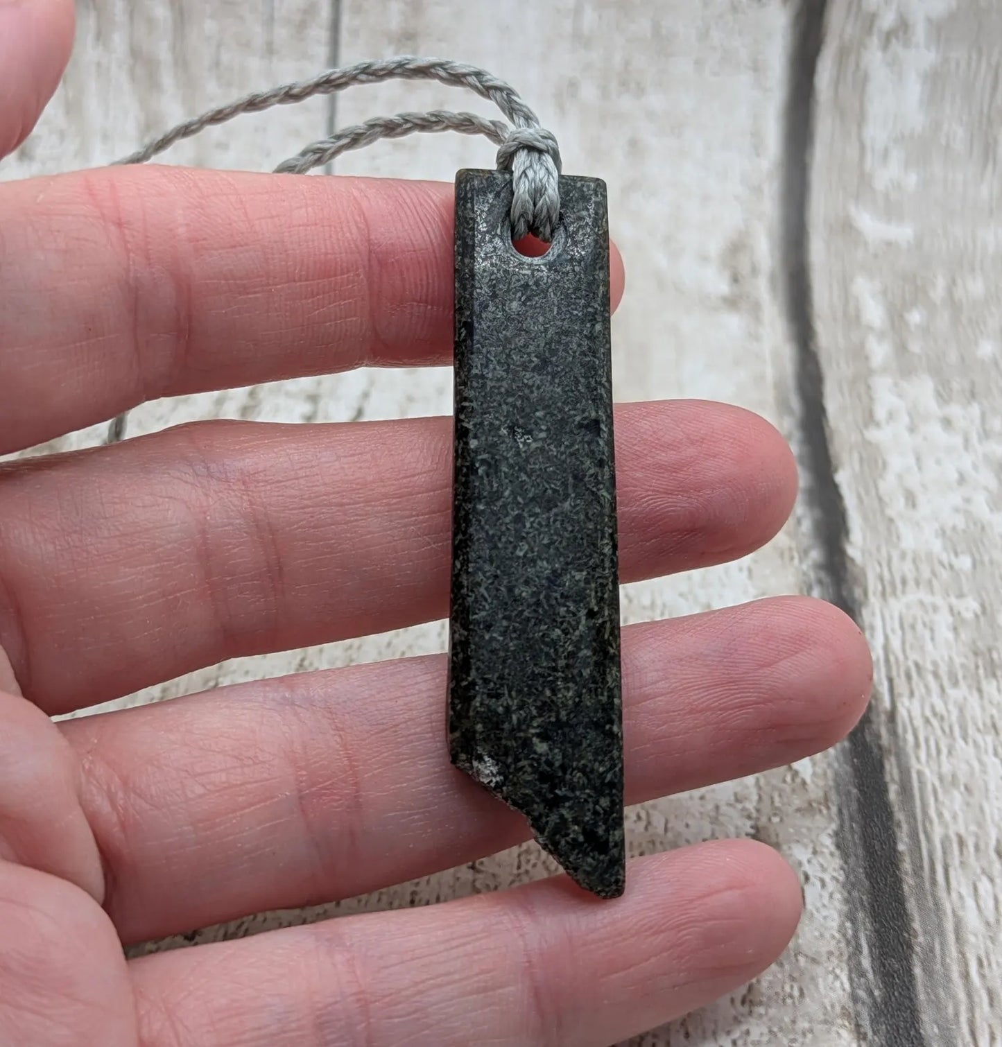 Preseli Bluestone Rectangle Pendant with Natural Edge – Stonehenge Stone Jewellery, Ancient Welsh Crystal Necklace, Spiritual Gift.