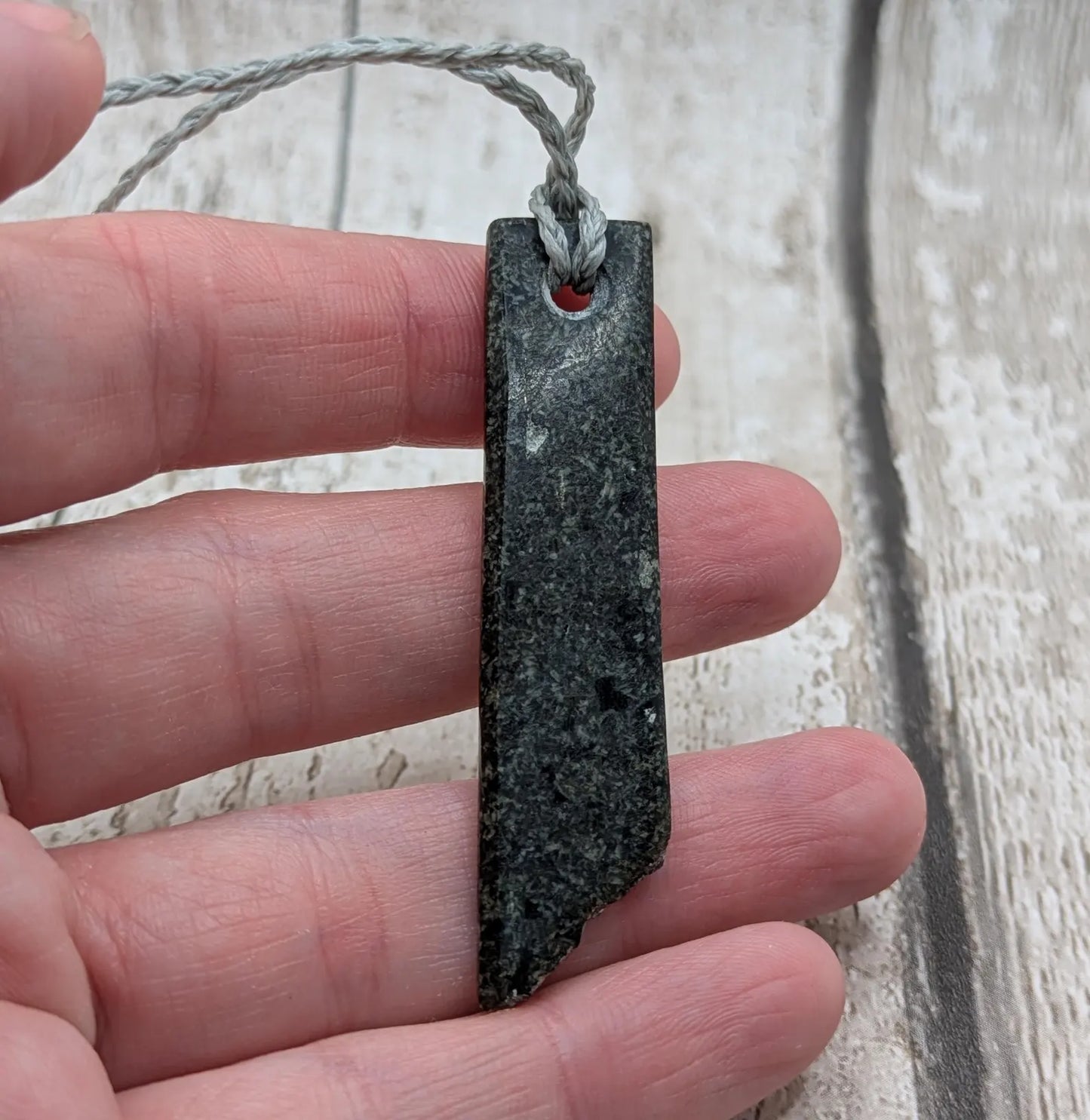 Preseli Bluestone Rectangle Pendant with Natural Edge – Stonehenge Stone Jewellery, Ancient Welsh Crystal Necklace, Spiritual Gift.