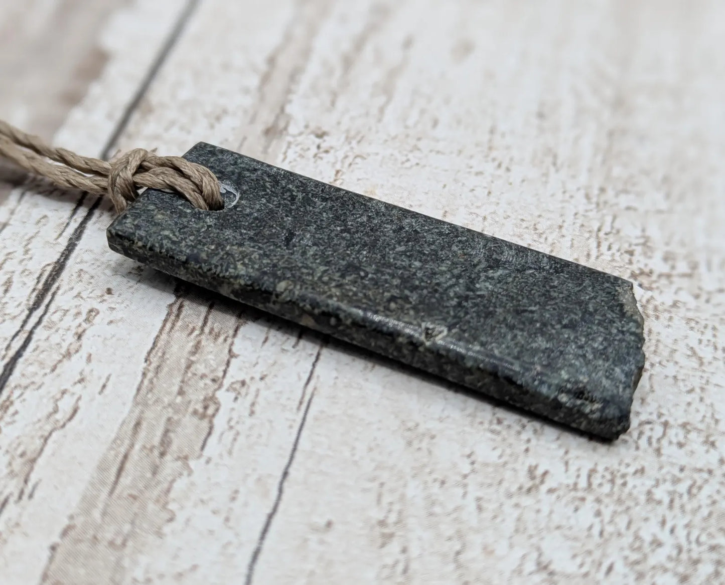 Preseli Bluestone Rectangle Pendant with Natural Edge – Stonehenge Stone Jewellery, Ancient Welsh Crystal Necklace, Spiritual Gift.