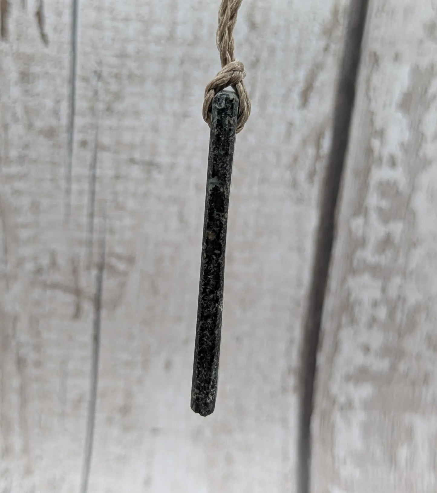 Preseli Bluestone Rectangle Pendant with Natural Edge – Stonehenge Stone Jewellery, Ancient Welsh Crystal Necklace, Spiritual Gift.