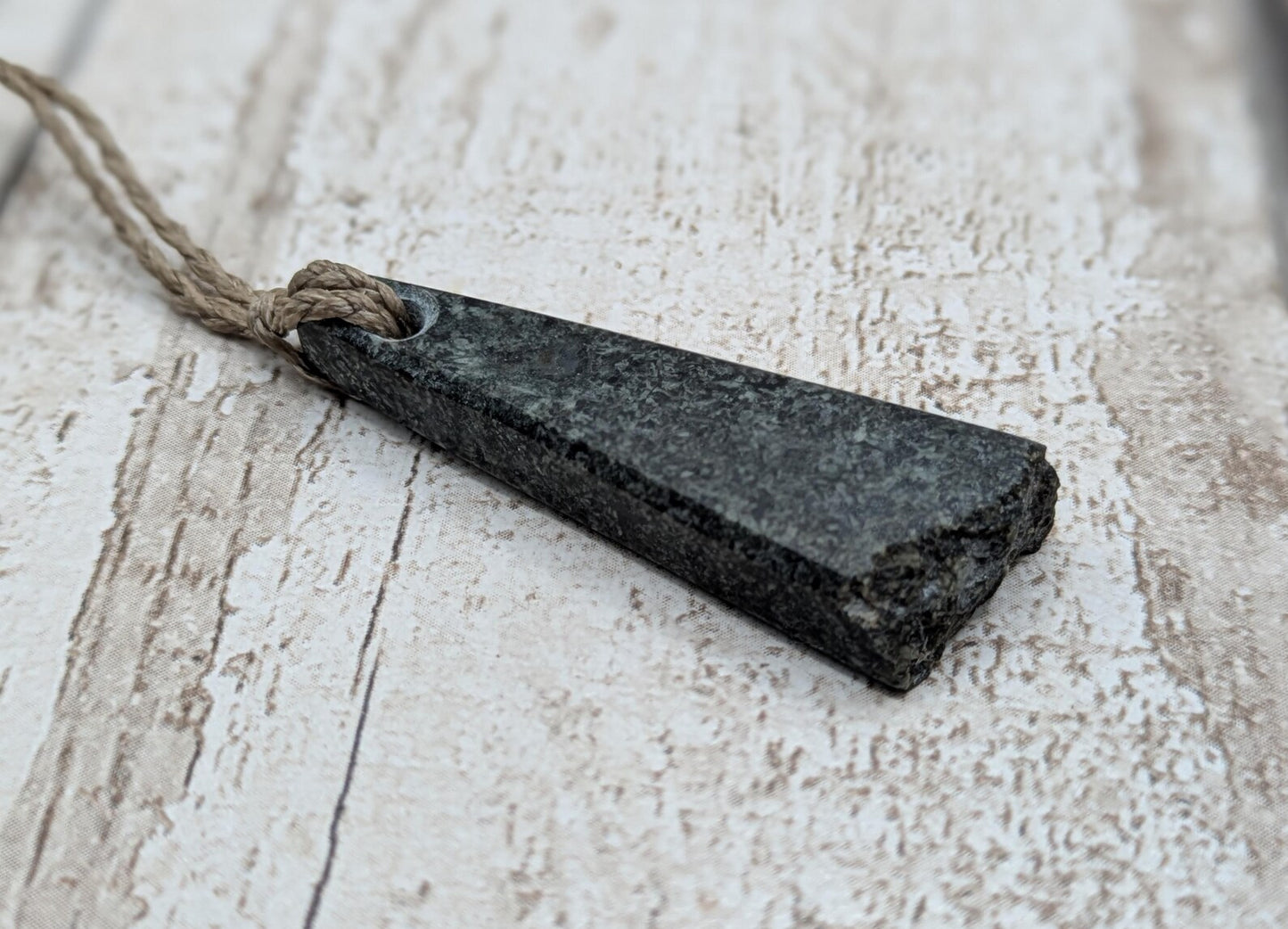 Preseli Bluestone Tear Drop Pendant – Roimata Shape with Natural Edge, Welsh Stonehenge Crystal Necklace, Grounding Celtic Jewellery.