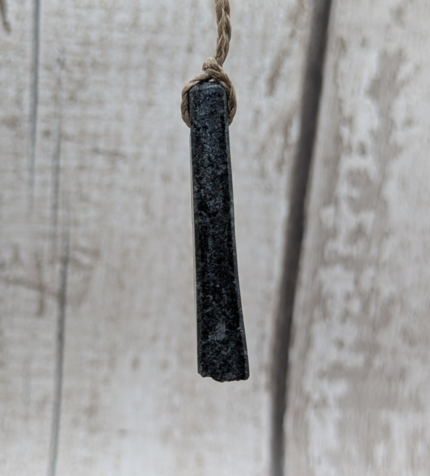 Preseli Bluestone Tear Drop Pendant – Roimata Shape with Natural Edge, Welsh Stonehenge Crystal Necklace, Grounding Celtic Jewellery.