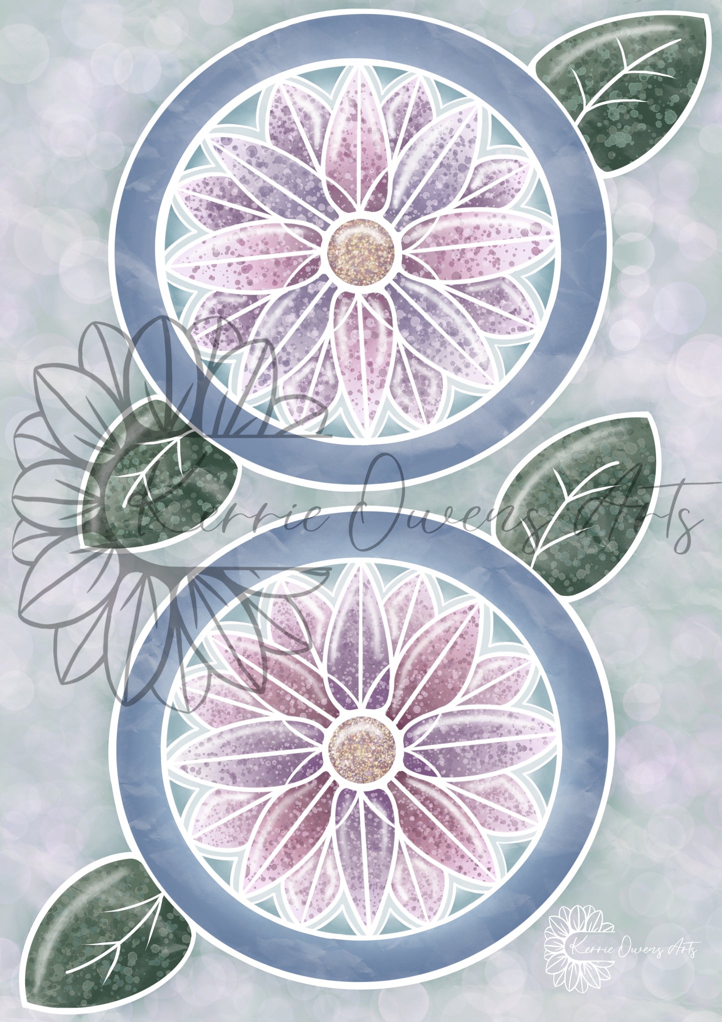 Two sister florals poster print.