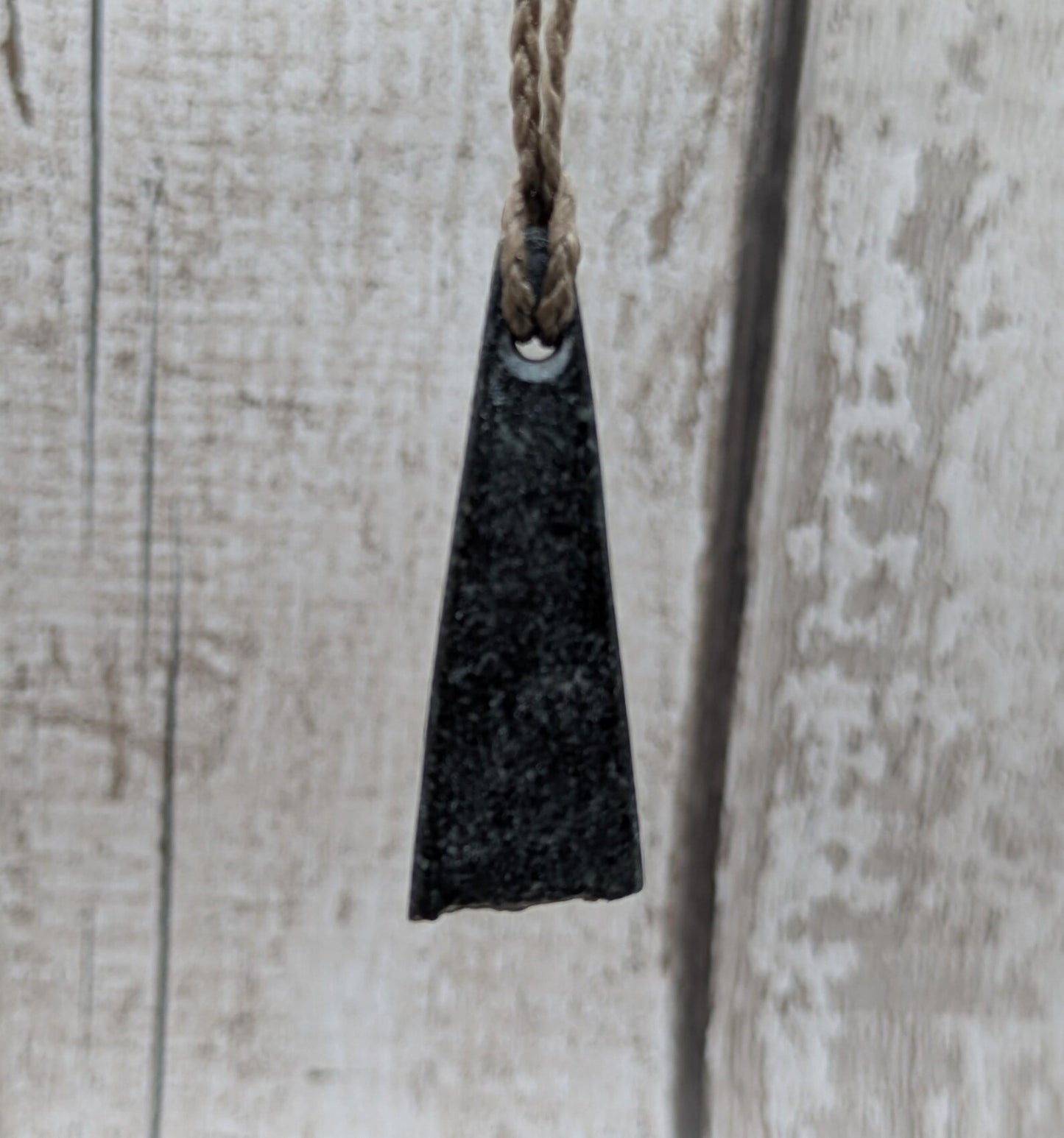 Preseli Bluestone Tear Drop Pendant – Roimata Shape with Natural Edge, Welsh Stonehenge Crystal Necklace, Grounding Celtic Jewellery.