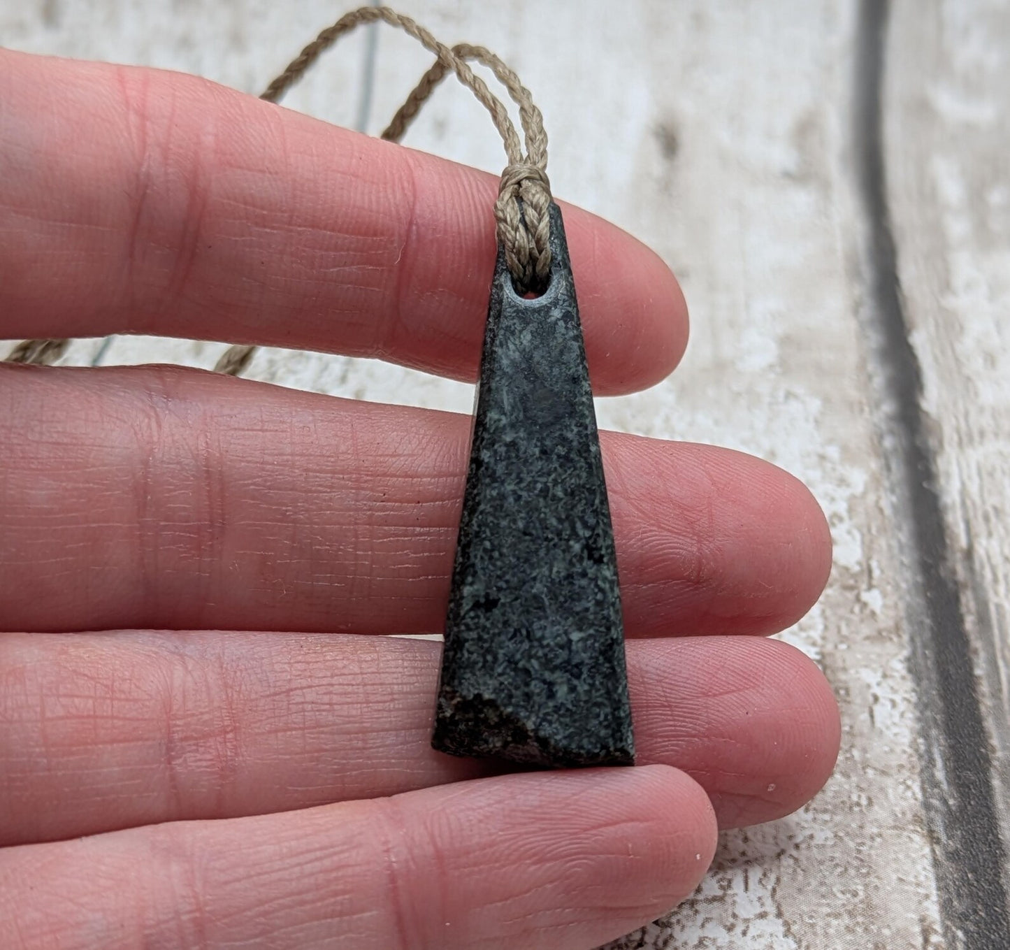 Preseli Bluestone Tear Drop Pendant – Roimata Shape with Natural Edge, Welsh Stonehenge Crystal Necklace, Grounding Celtic Jewellery.