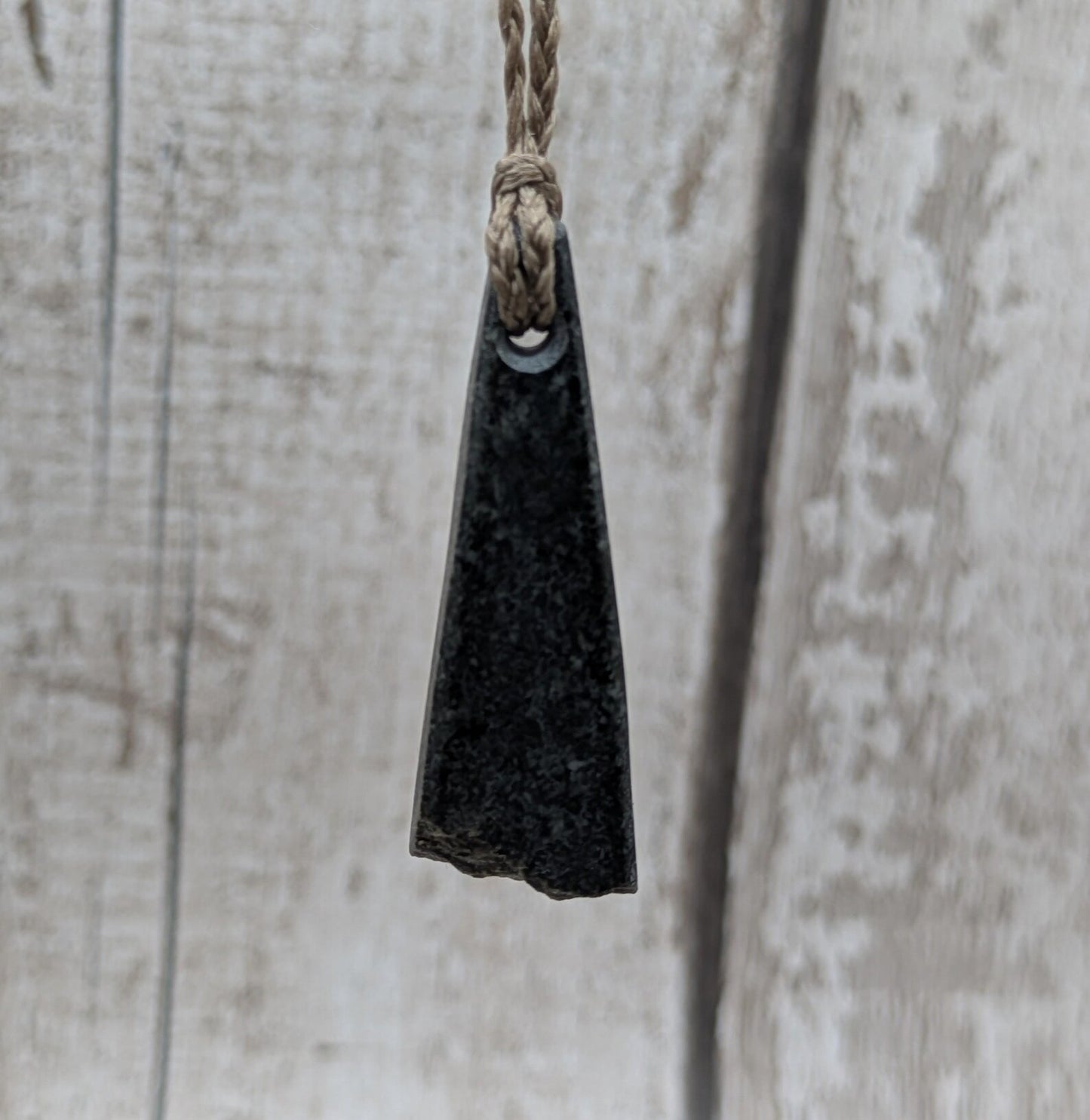 Preseli Bluestone Tear Drop Pendant – Roimata Shape with Natural Edge, Welsh Stonehenge Crystal Necklace, Grounding Celtic Jewellery.