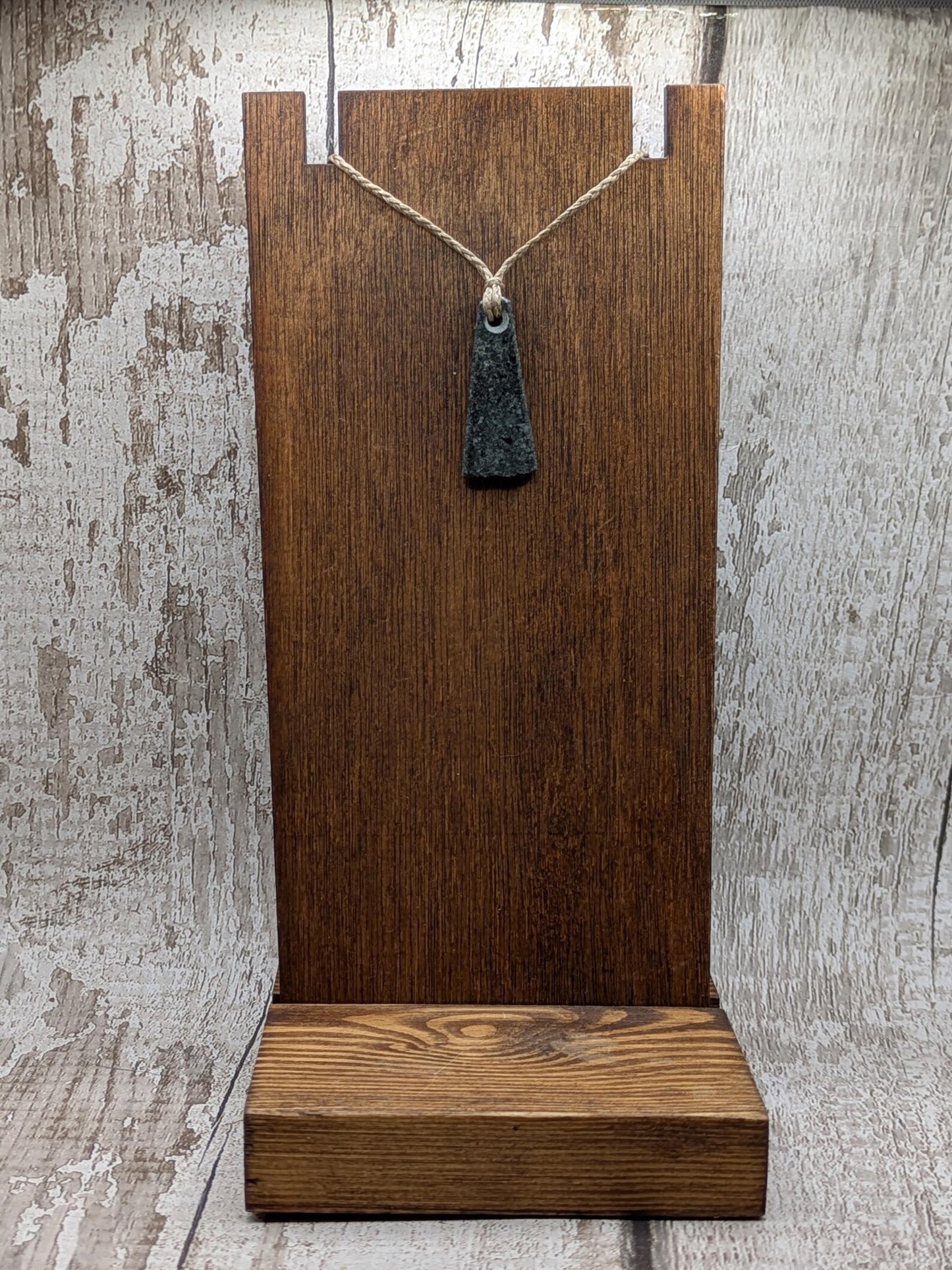 Preseli Bluestone Tear Drop Pendant – Roimata Shape with Natural Edge, Welsh Stonehenge Crystal Necklace, Grounding Celtic Jewellery.