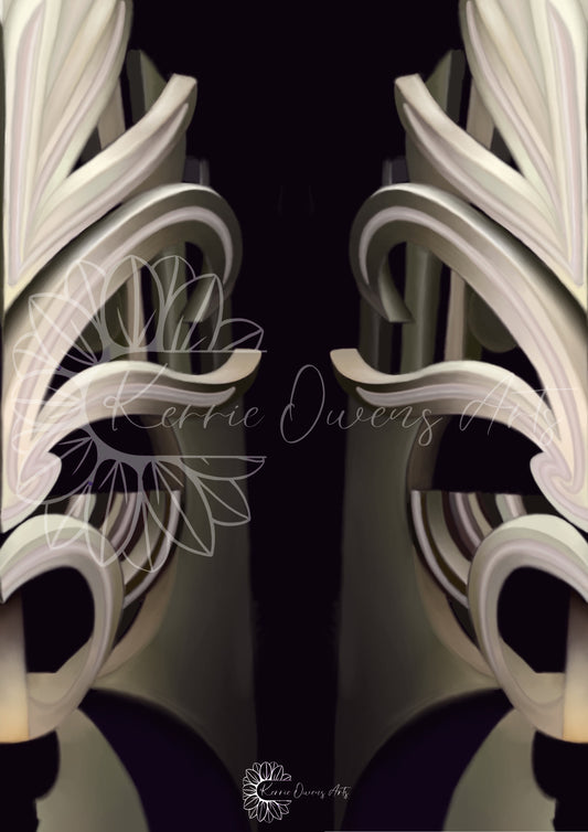 Ancestor Te Papa half view poster print.