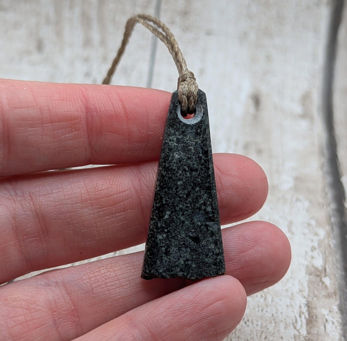 Preseli Bluestone Tear Drop Pendant – Roimata Shape with Natural Edge, Welsh Stonehenge Crystal Necklace, Grounding Celtic Jewellery.