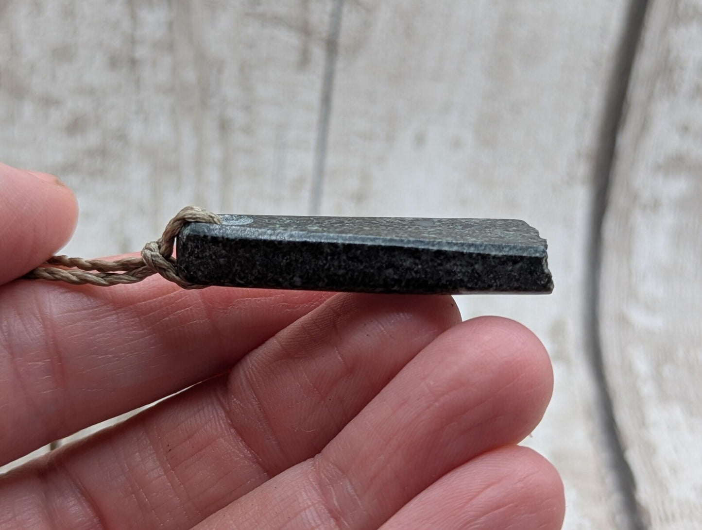 Preseli Bluestone Tear Drop Pendant – Roimata Shape with Natural Edge, Welsh Stonehenge Crystal Necklace, Grounding Celtic Jewellery.