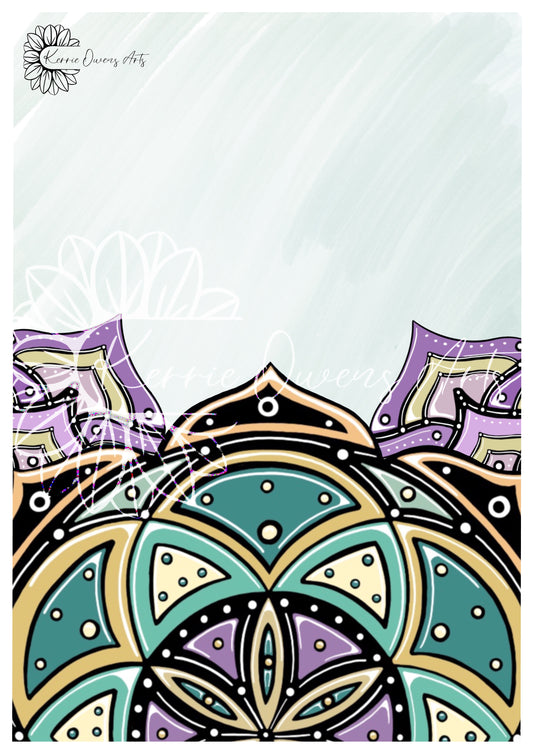 Geometric illustration poster print.