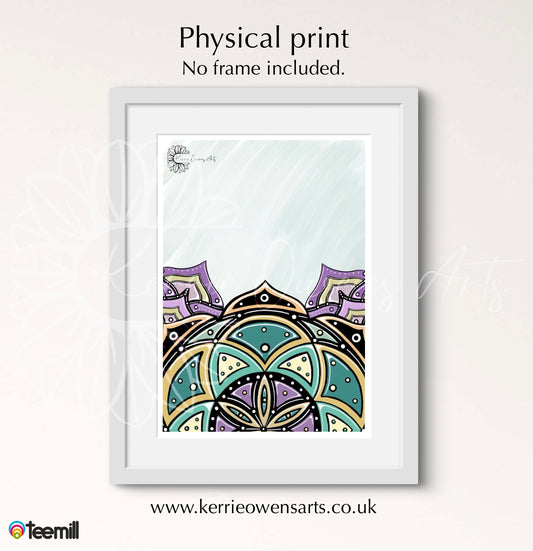 Geometric illustration poster print.
