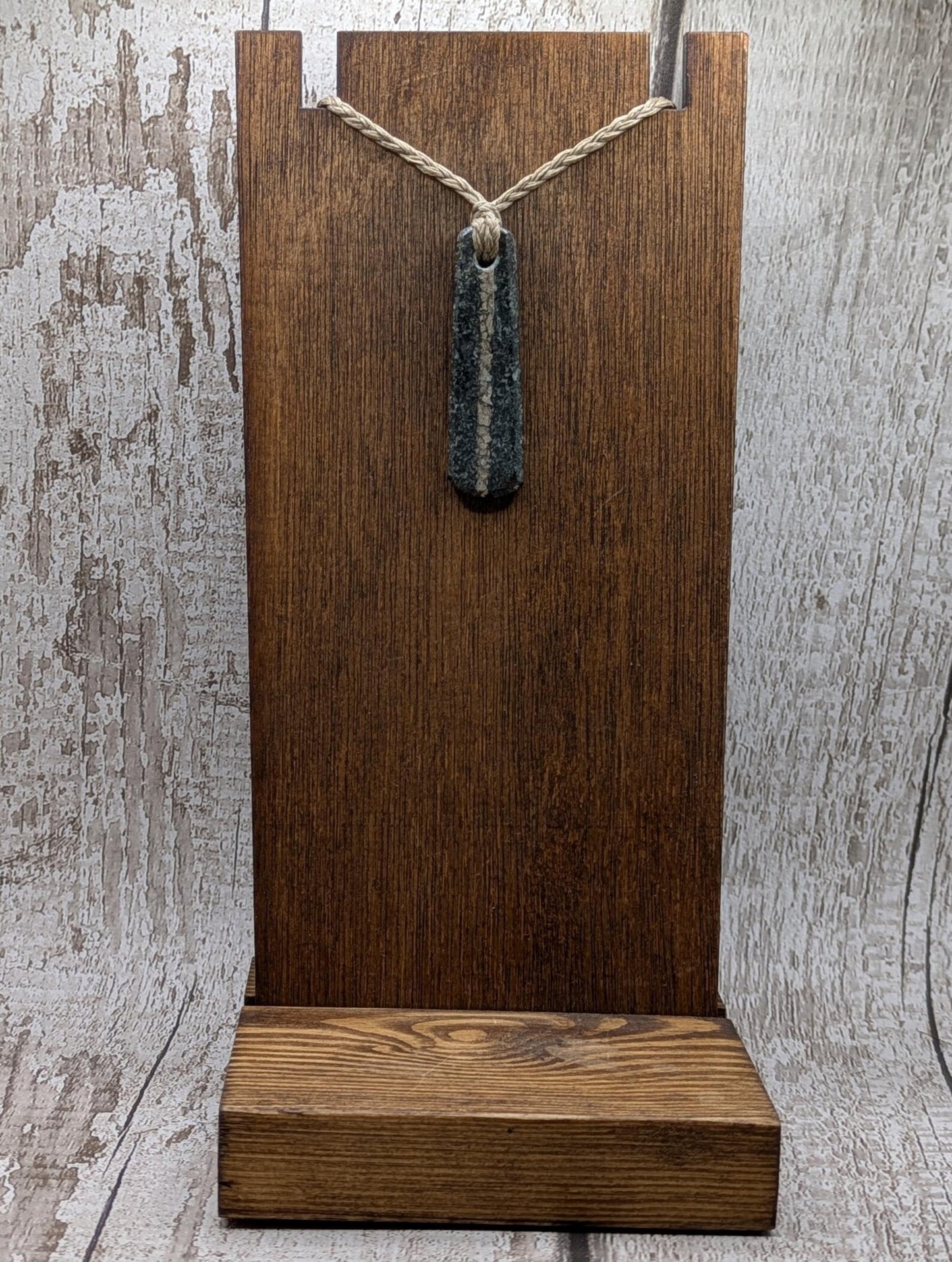 Preseli bluestone Stonehenge stone roimata teardrop with Avebury sarsen inlay.