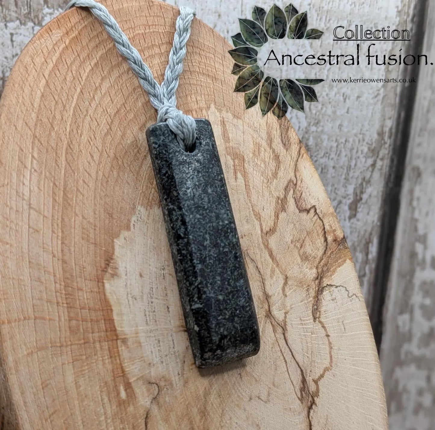 Preseli Bluestone stonehenge Pendant Hei Toki adze - Sacred welsh Stone Jewellery, Handcrafted Māori inspired Talisman, Raw Pagan Amulet.