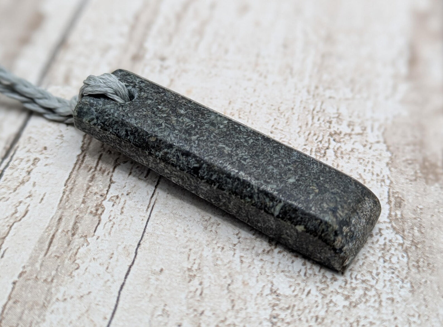 Preseli Bluestone stonehenge Pendant Hei Toki adze - Sacred welsh Stone Jewellery, Handcrafted Māori inspired Talisman, Raw Pagan Amulet.